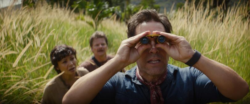 Claire (Thandiwe Newton), Kenny (Steve Zahn) und Griff (Paul Rudd) in Sony Pictures' ANACONDA. © 2025 CTMG, Inc. All Rights Reserved.